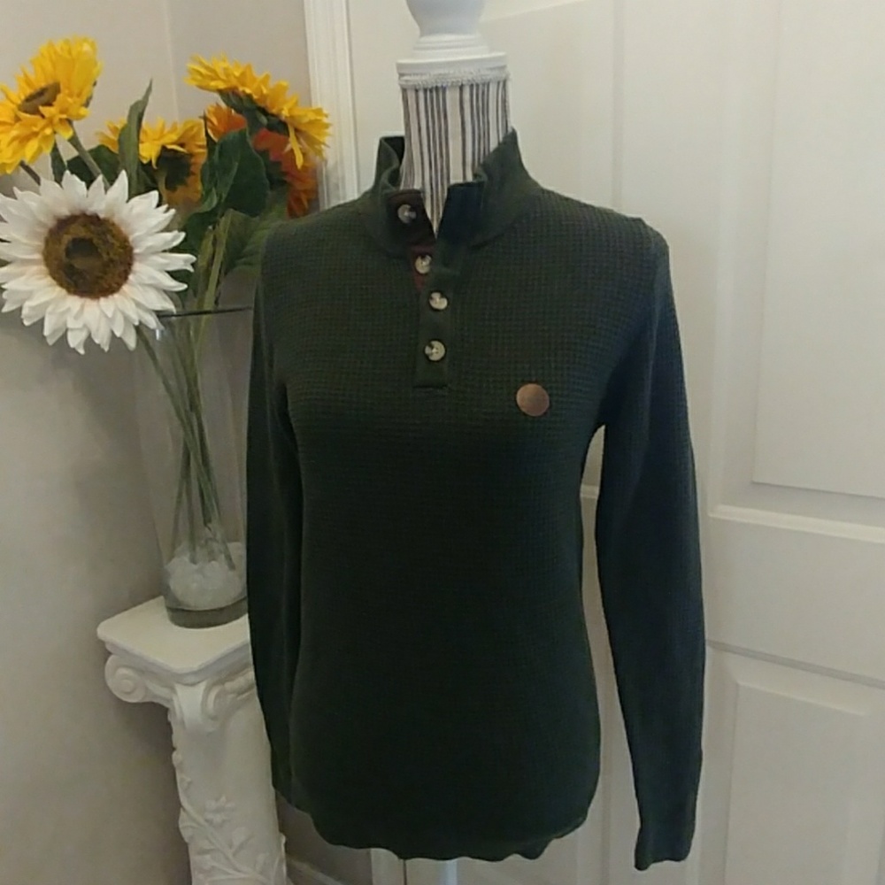 Class Club Olive Henley Shirt- Size 18/20